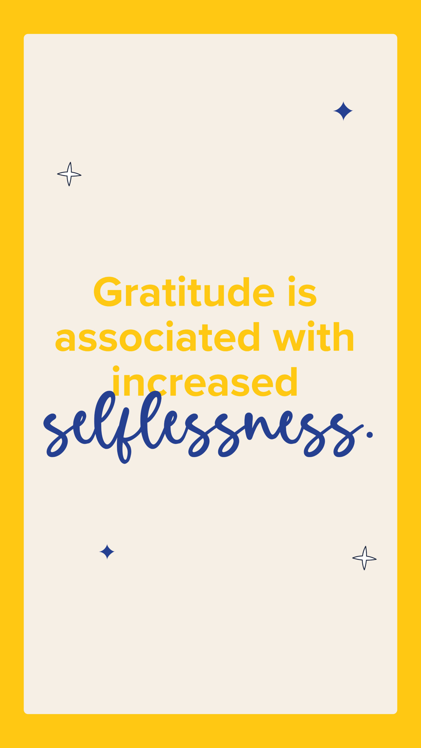 Gratitude is associated with increased selflessness graphics