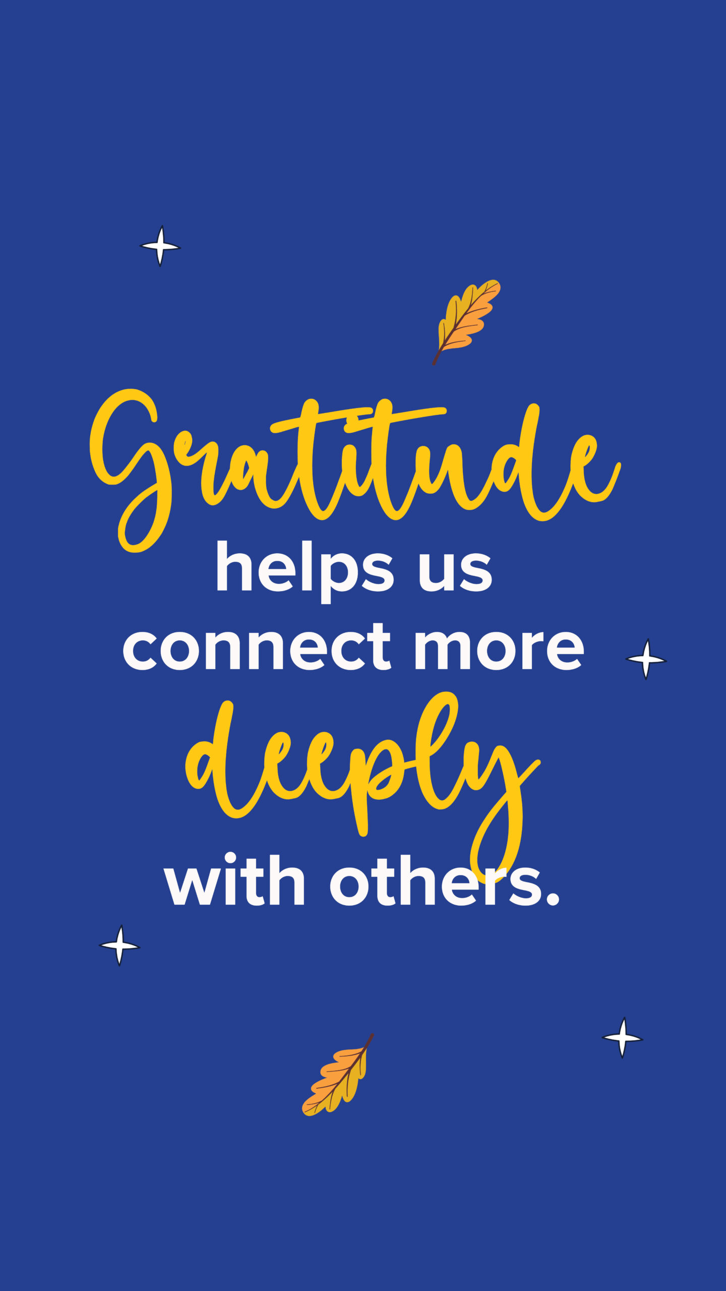 gratitude helps us connect more deeply with others. graphics