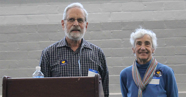 Dick and Vicki Schwartz at the Schwartz Discover Grant Research Showcase, 2023