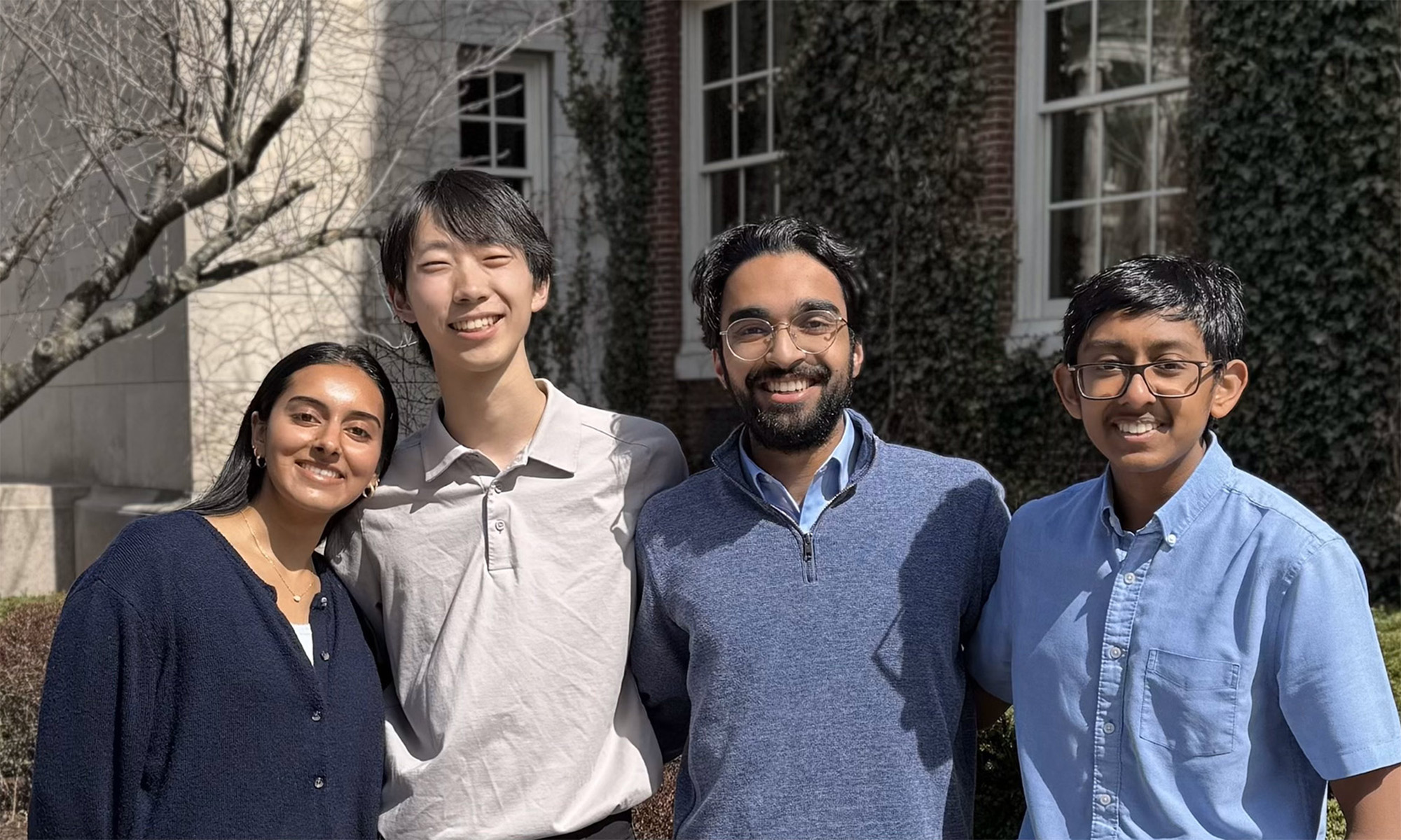 Four Rochester students earn Goldwater Scholarships, pose for photo