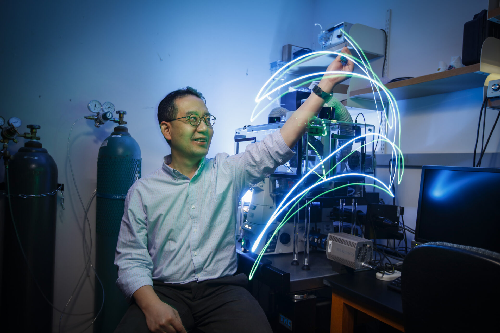 male faculty member in lab