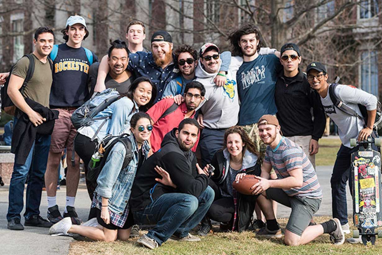 Group of students posing for photo