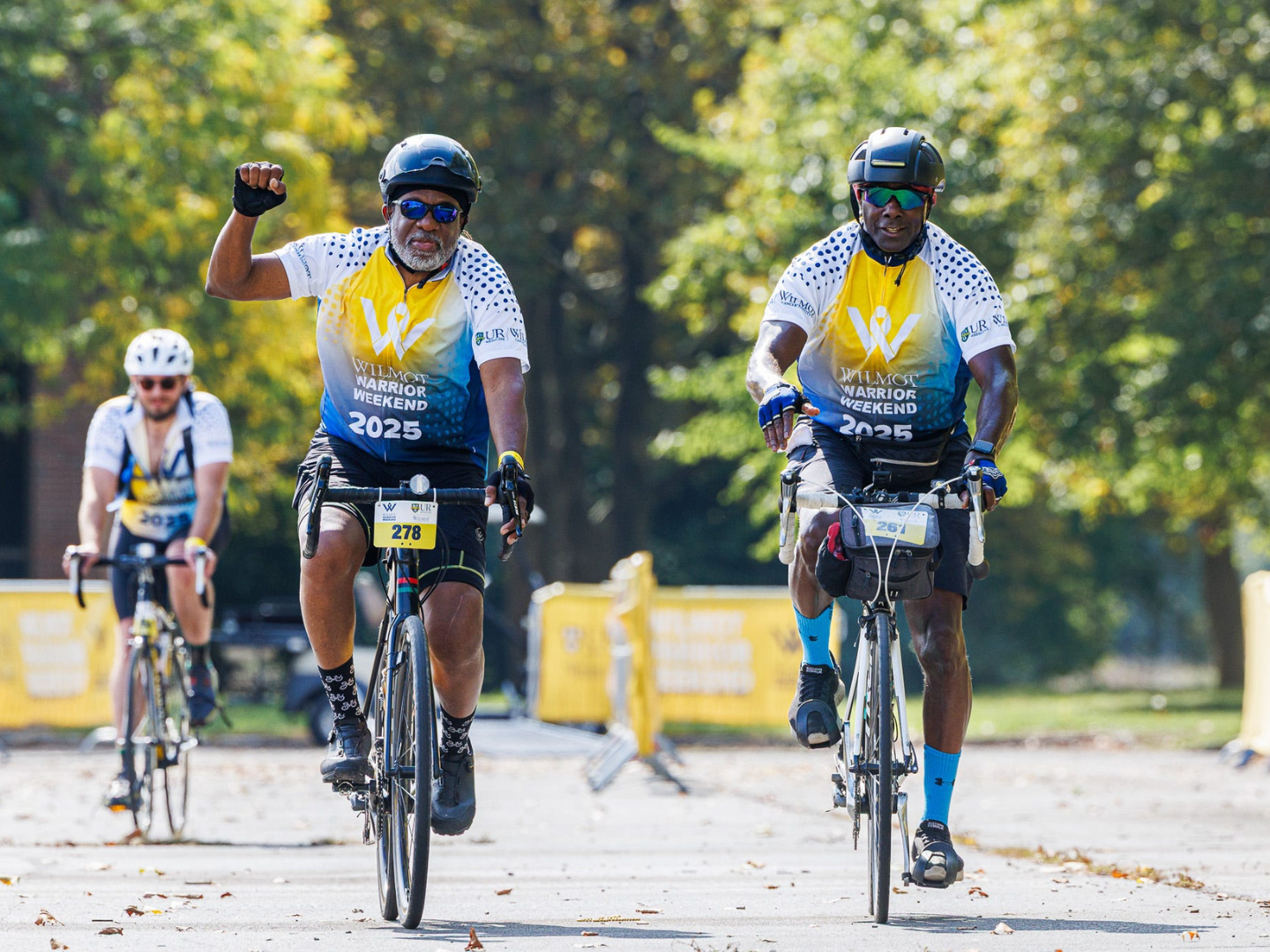 two bike riders during the Wilmot Warrior Weekend