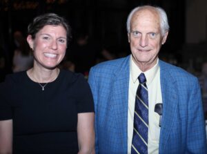 Dr. Rachel Wozniak, PhD, the Dr. Donald A. Grover '62, '66 (MD), '73 (RES) and Karen Grover Director of the Ophthalmology Residency Program, and Dr. Grover