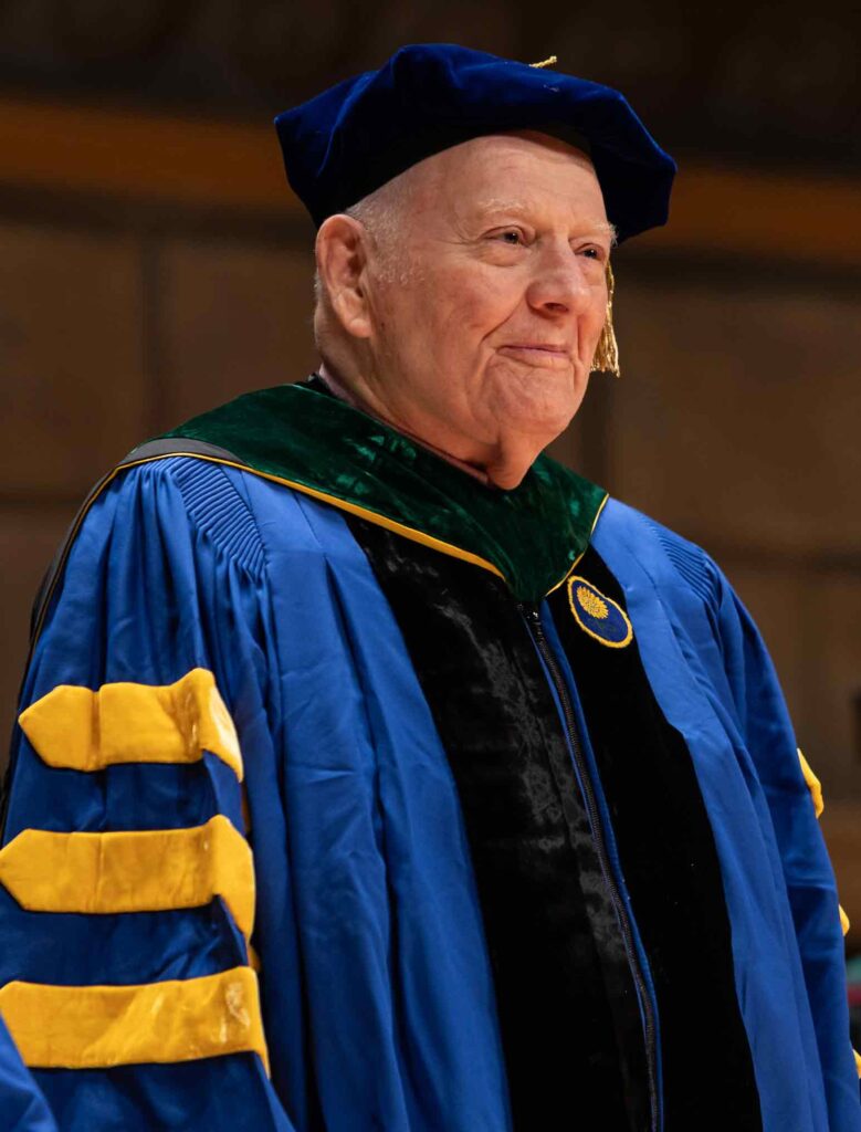 Alexander “Al” A. Levitan ’63M (MD) in full cap and gown regalia