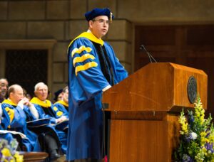 Steve Fantone received URochester's Distinguished Scholar Award, 2015 (University of Rochester photo / J. Adam Fenster) 
