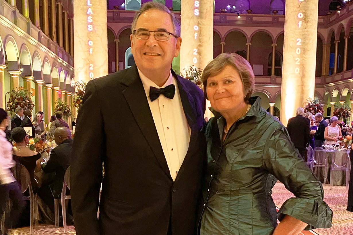 Steve and Betsy fantone at a formal event