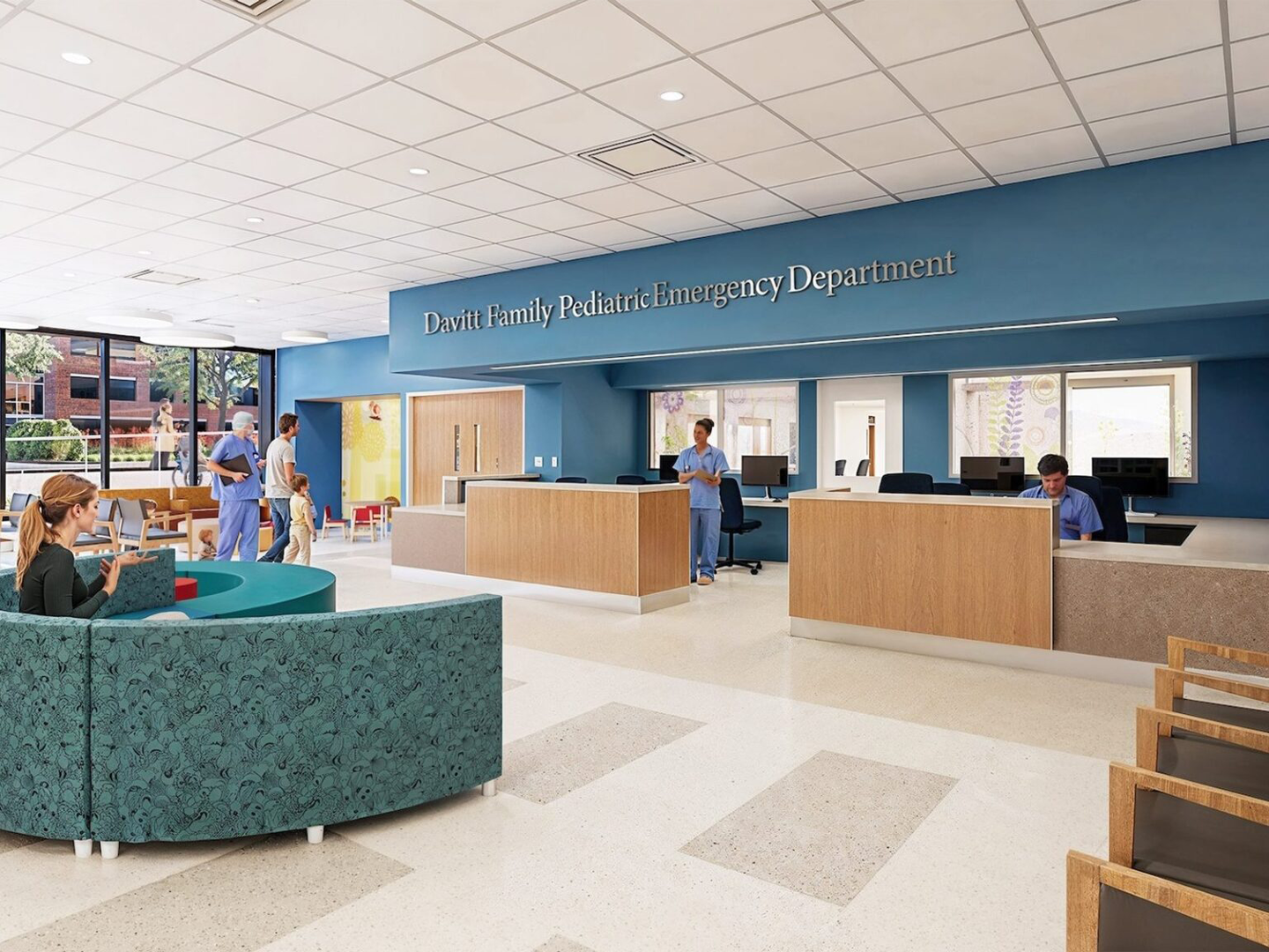 rendering of the future Davitt Family Pediatric Emergency Department